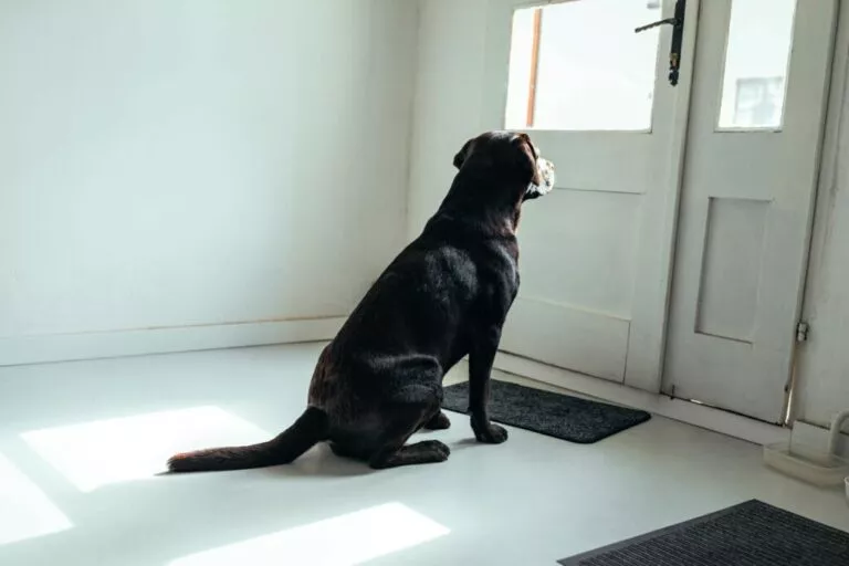 Separacijska anksioznost: pas sjedi sam i iščekuje povratak vlasnika